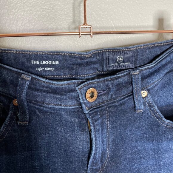 AG Adriano Goldschmied The Leggings Size 27 Super Skinny Jeans Dark Wash - Picture 8 of 11